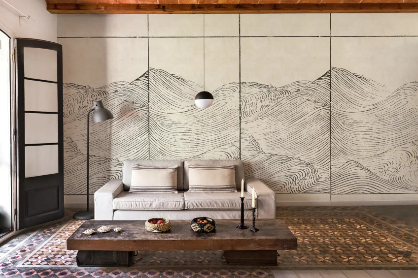 Murals with Graphic Art Elements and Patterns