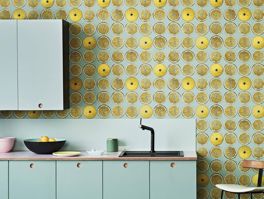Botanic Wallpaper with Fruity Designs