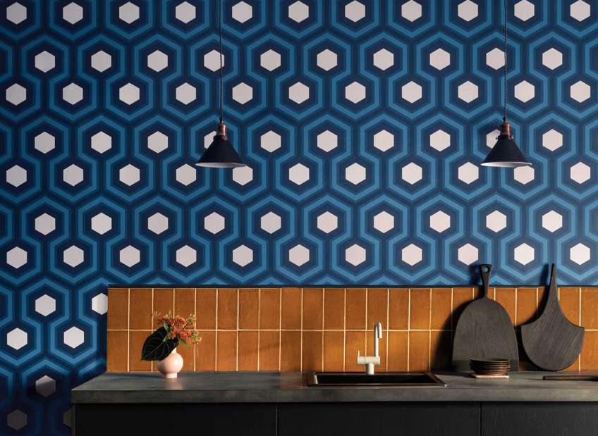 Papiers peints des années 1950 et 1960: style de vie du milieu de siècle