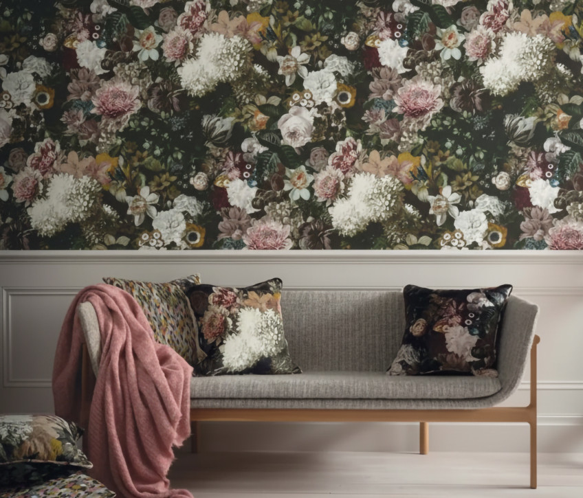 Papiers peints Vintage avec des motifs floraux