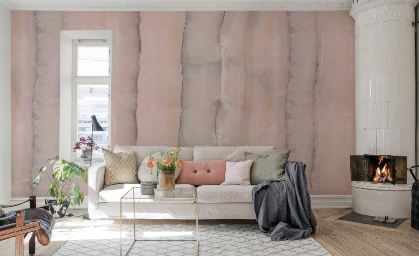 Tapeten mit Farbstreifen