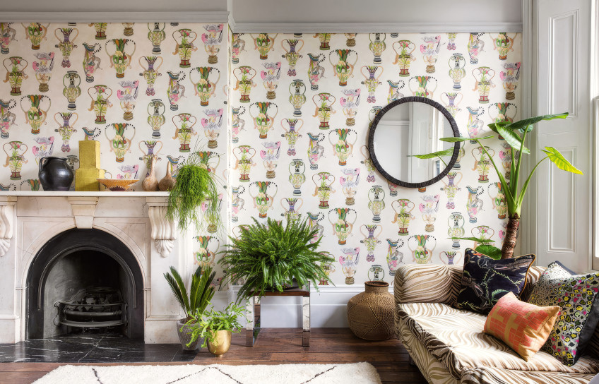 Grafische Tapeten mit Gegenständen Grafische Tapeten mit Gegenständen