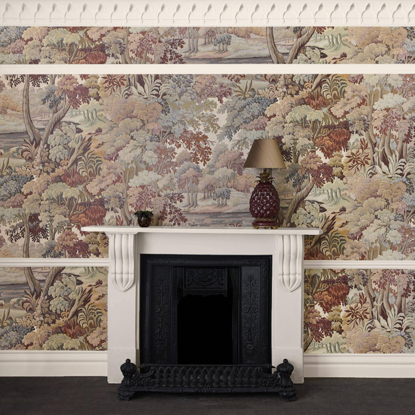 Botanic Wallpaper with Classic and Avantgarde Toile de Jouy Designs