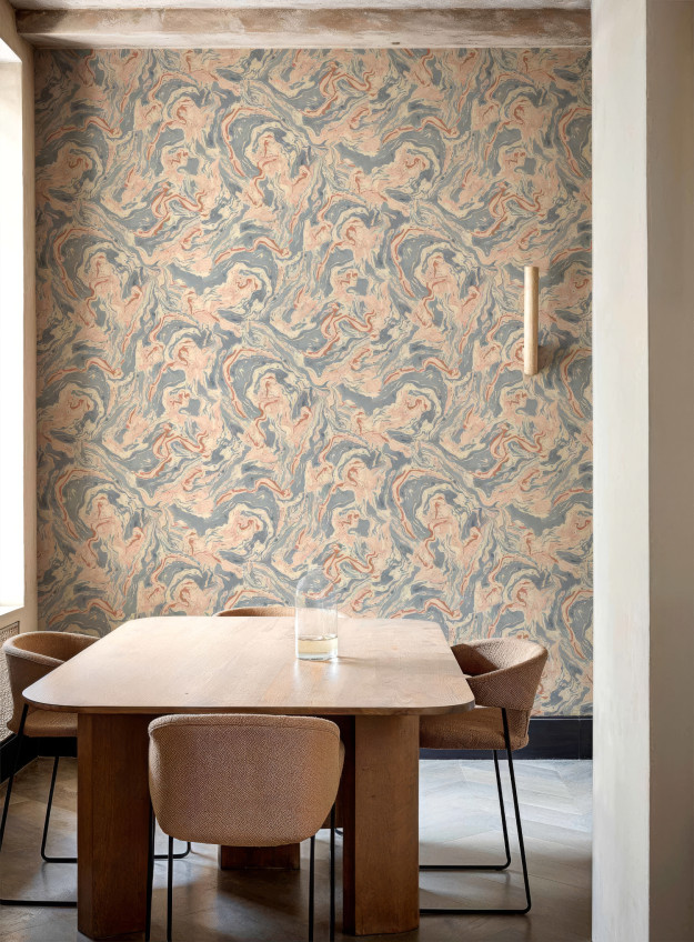 Wallpapers with a cloudy look or marble effect