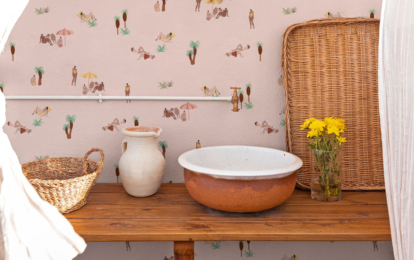 Carta da parati con persone