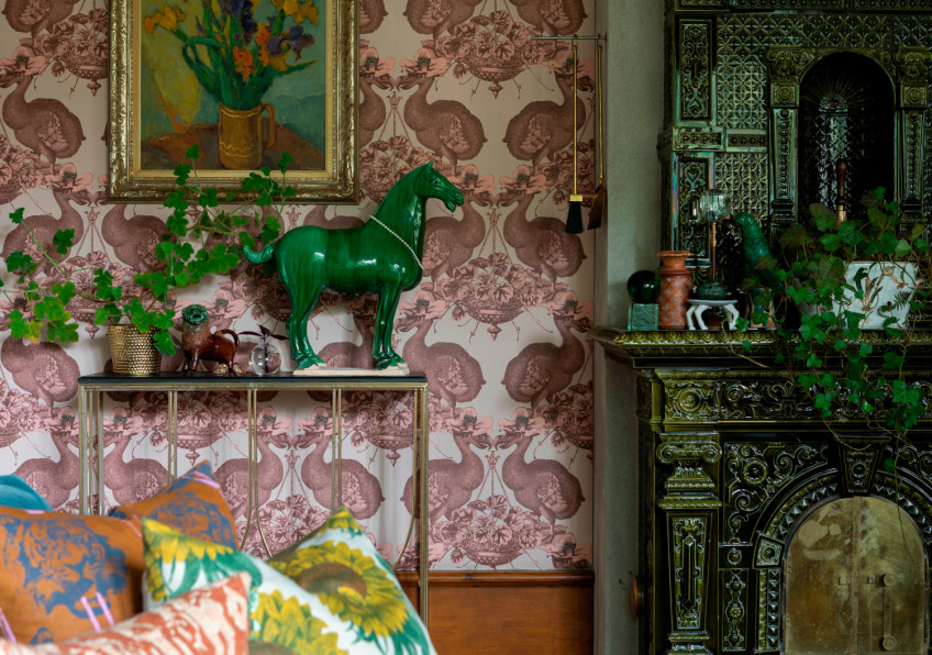 Carta da parati con animali ornamentali o grafici Carta da parati con animali ornamentali o grafici