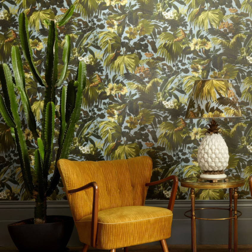 Botanic Wallpaper With Lush Foliage Designs