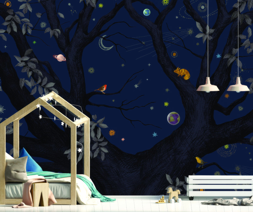 Panoramiques pour enfants avec des motifs de fleurs et de nature