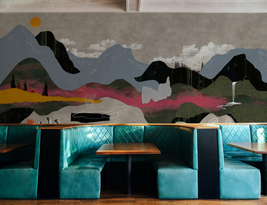 Carte da parati panoramiche a collage