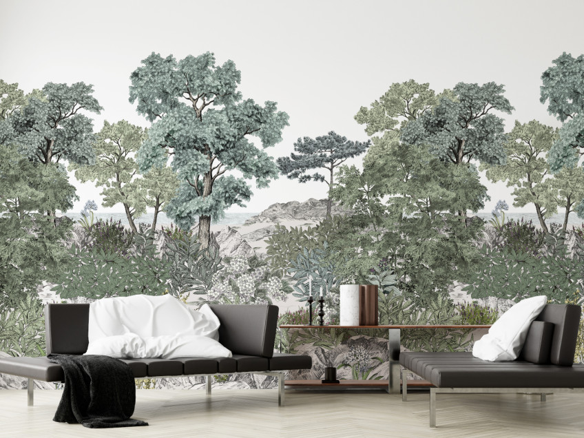 Wall Designs with Hand Painted Landscapes