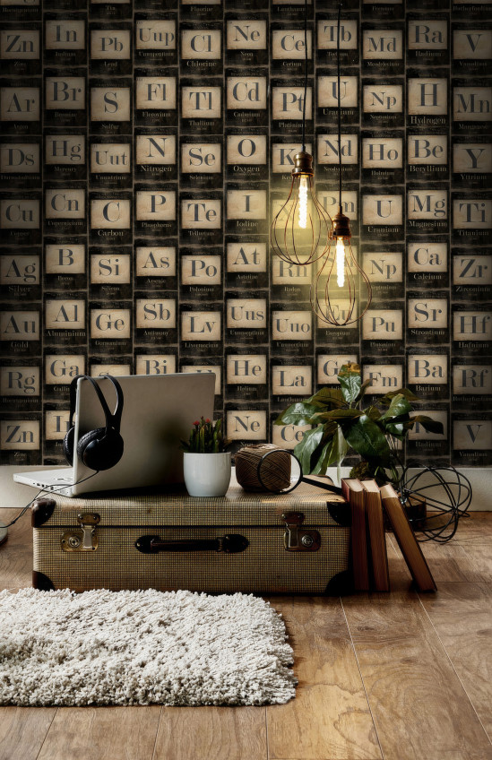 Panoramiques avec des motifs de typographie, nombres, partitions ou écriture