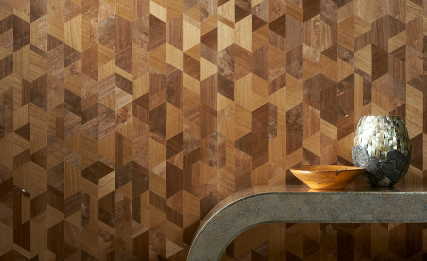 Natural wallpapers made of wood