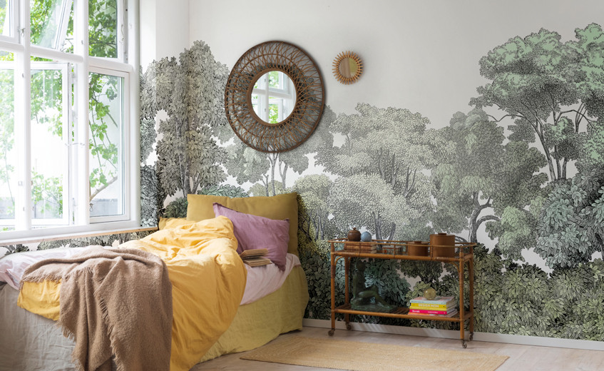 Wall Murals with Vintage Designs and Trompe l'Oeil Designs