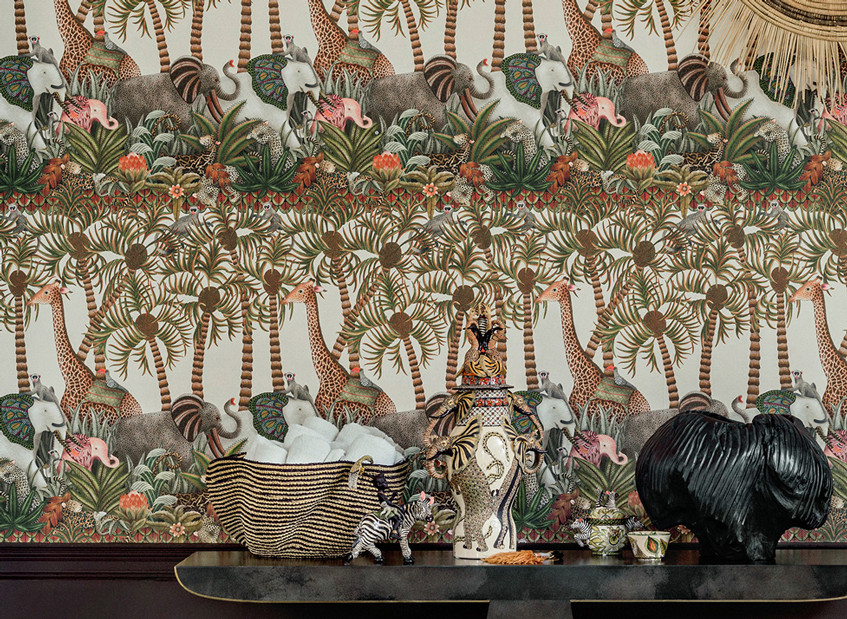 Wallpaper with Exotic Animals