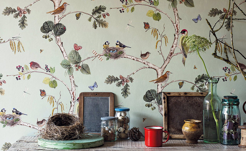 Wallpaper with Birds