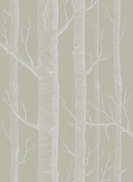 Woods - Designtapete von Cole and Son - Taupe/ Weiß-1267.3 Woods - Designtapete von Cole and Son - Taupe/ Weiß-1267.3