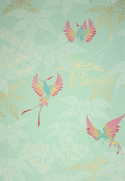 Osborne & Little Wallpaper Grove Garden Mint-1342.2