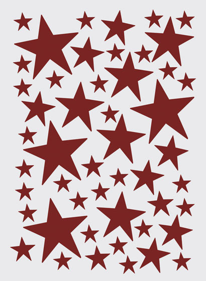 Ferm Living Adesivo murale Mini Stars - Rot-1410.4 Ferm Living Adesivo murale Mini Stars - Rot-1410.4