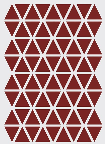 Wallsticker Mini Triangle von ferm LIVING - rot-1413.3 Wallsticker Mini Triangle von ferm LIVING - rot-1413.3