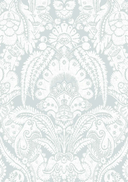 Cole & Son Wallpaper Chatterton Pale Blue/ White-1420.2 Cole & Son Wallpaper Chatterton Pale Blue/ White-1420.2