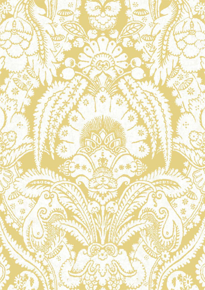 Chatterton - Designtapete von Cole & Son - French Yellow-1420.3 Chatterton - Designtapete von Cole & Son - French Yellow-1420.3