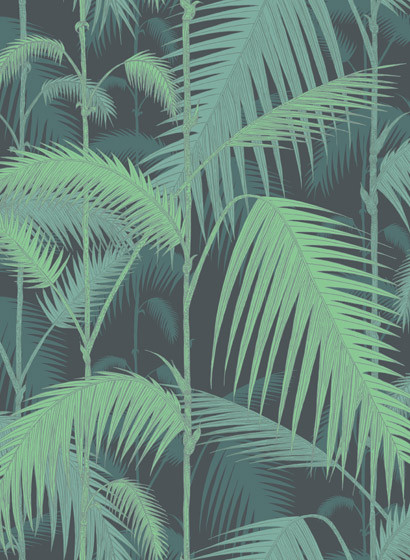 Palm Jungle - Designtapete von Cole and Son - Green/ Black-1428.3 Palm Jungle - Designtapete von Cole and Son - Green/ Black-1428.3