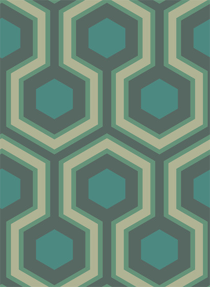 Hicks' Grand - Designtapete von Cole and Son - Green-1451.2 Hicks' Grand - Designtapete von Cole and Son - Green-1451.2