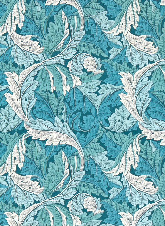 Clarke & Clarke Wallpaper Acanthus - Teal-14621.4 Clarke & Clarke Wallpaper Acanthus - Teal-14621.4