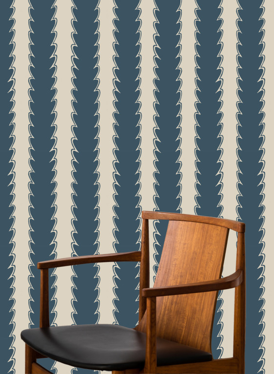 Josephine Munsey Tapete Scallop Stripe-14633 Josephine Munsey Tapete Scallop Stripe-14633