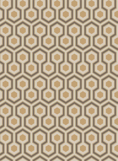 Hicks' Hexagon - Designtapete von Cole & Son - Gold/ Taupe-1468.3 Hicks' Hexagon - Designtapete von Cole & Son - Gold/ Taupe-1468.3
