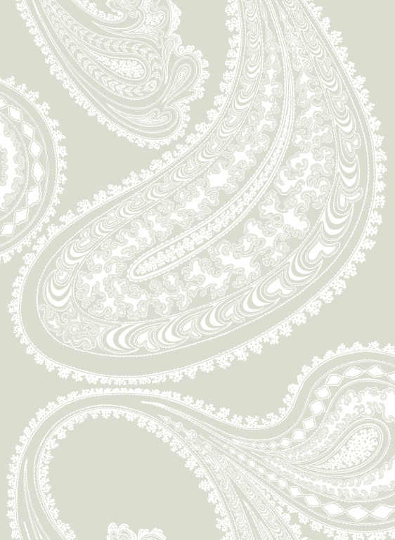 Cole & Son Tapete Rajapur - White on Olive-1472.1 Cole & Son Tapete Rajapur - White on Olive-1472.1