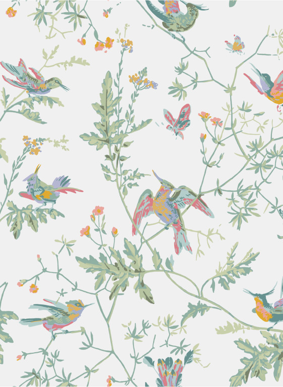 Cole & Son Tapete Hummingbirds - Pastel-14737.15 Cole & Son Tapete Hummingbirds - Pastel-14737.15