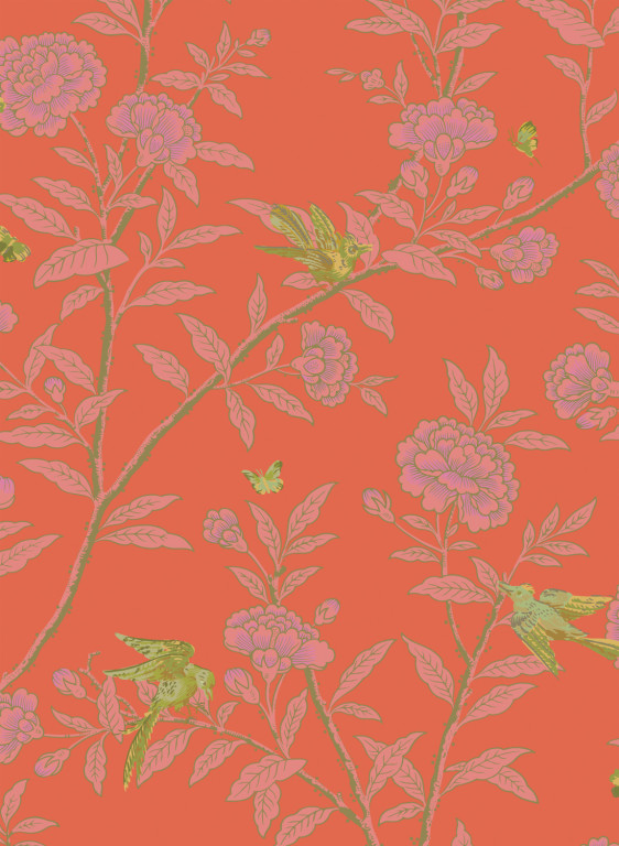 Cole & Son Papier peint Roseberry with Birds-14982 Cole & Son Papier peint Roseberry with Birds-14982