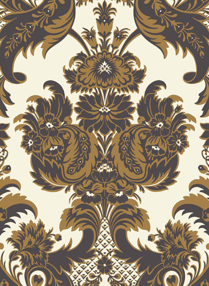 Wyndham - Designtapete von Cole & Son - Black & Gold-1498.1 Wyndham - Designtapete von Cole & Son - Black & Gold-1498.1