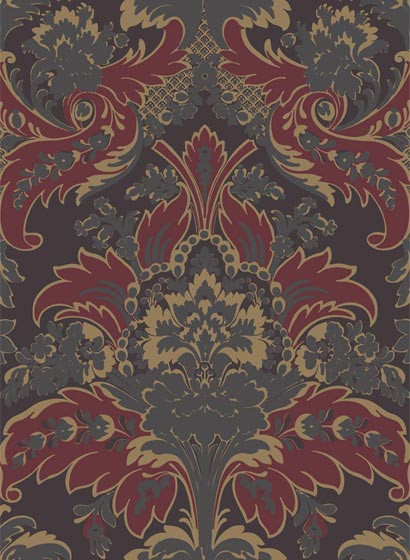 Aldwych - Designtapete von Cole & Son - Red & Gold-1500.5 Aldwych - Designtapete von Cole & Son - Red & Gold-1500.5