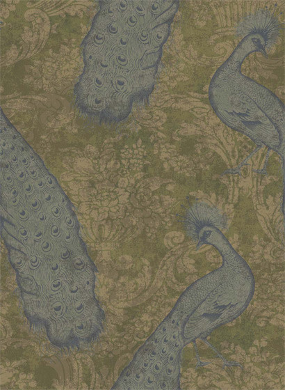 Byron - Designtapete von Cole & Son - Teal & Pewter-1502.2 Byron - Designtapete von Cole & Son - Teal & Pewter-1502.2