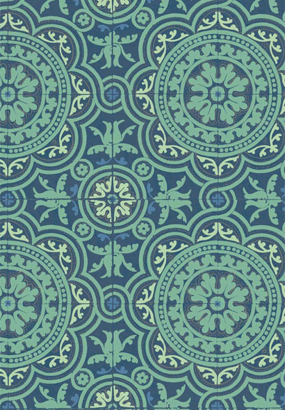 Piccadilly - Designtapete von Cole & Son - Teal & Gold-1503.2 Piccadilly - Designtapete von Cole & Son - Teal & Gold-1503.2