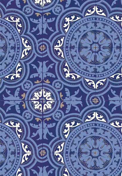 Piccadilly - Designtapete von Cole & Son - Blue-1503.3 Piccadilly - Designtapete von Cole & Son - Blue-1503.3