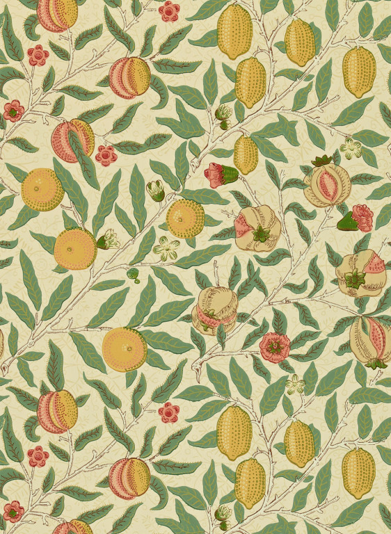 Morris & Co Tapete Fruit - Beige/ Gold/ Coral-15240.4 Morris & Co Tapete Fruit - Beige/ Gold/ Coral-15240.4