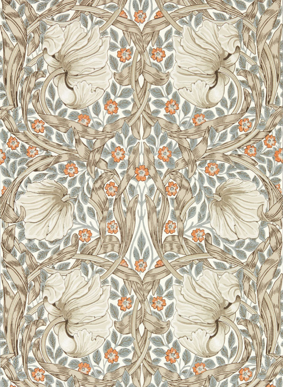 Morris & Co Tapete Pimpernel - Linen/ Coral-15243.15 Morris & Co Tapete Pimpernel - Linen/ Coral-15243.15