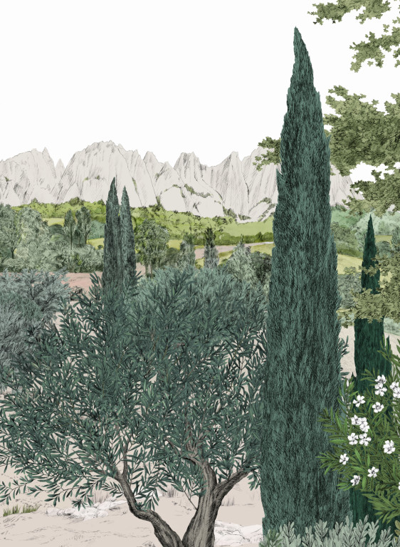 Isidore Leroy Carta da parati panoramica Provence-15396