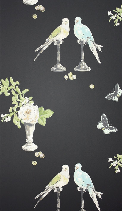 Tapete Perroquet von Osborne & Little - Black-1557.4 Tapete Perroquet von Osborne & Little - Black-1557.4