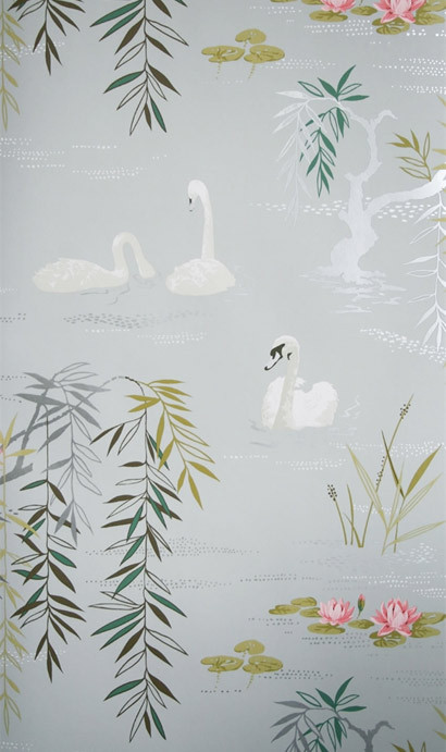 Nina Campbell Papier peint Swan Lake-1558 Nina Campbell Papier peint Swan Lake-1558