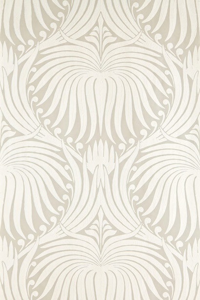 Farrow & Ball Carta da parati Lotus - Old White/ Tallow-1574.3 Farrow & Ball Carta da parati Lotus - Old White/ Tallow-1574.3