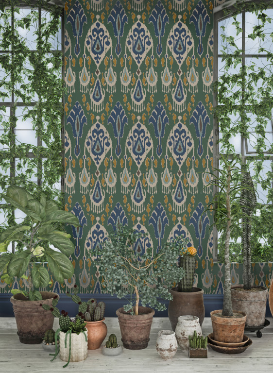 GP & J Baker Papier peint Ikat Bokhara-16329 GP & J Baker Papier peint Ikat Bokhara-16329