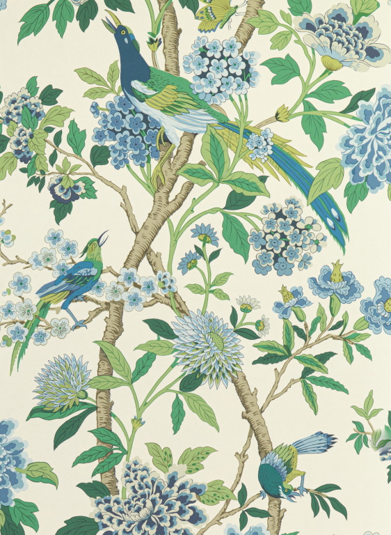GP & J Baker Papier peint Hydrangea Bird-16330 GP & J Baker Papier peint Hydrangea Bird-16330