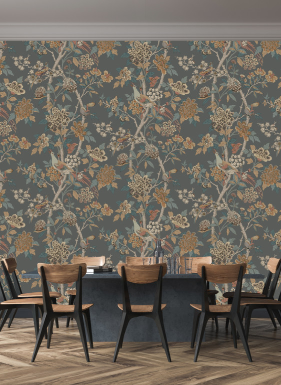 GP & J Baker Papier peint Hydrangea Bird-16330 GP & J Baker Papier peint Hydrangea Bird-16330
