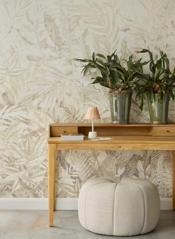 Eijffinger Wandbild Linen Leaves-16373 Eijffinger Wandbild Linen Leaves-16373