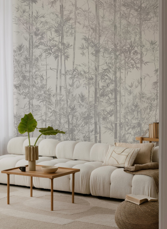 Sian Zeng Carta da parati panoramica Bamboo Grey-16551 Sian Zeng Carta da parati panoramica Bamboo Grey-16551