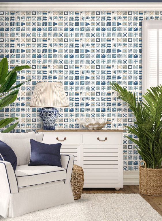 Mulberry Home Papier peint Naval Ensigns-16572
